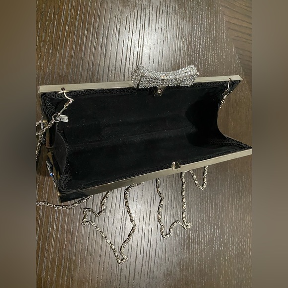 Black rhinestone Evening elegant clutch. Beautiful previously owned clutch - Picture 6 of 8